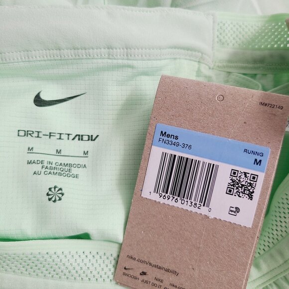 Nike Dri-Fit Aeroswift ADV 2" Lined Running Shorts FN3349-376 Size M Green - Picture 4 of 5
